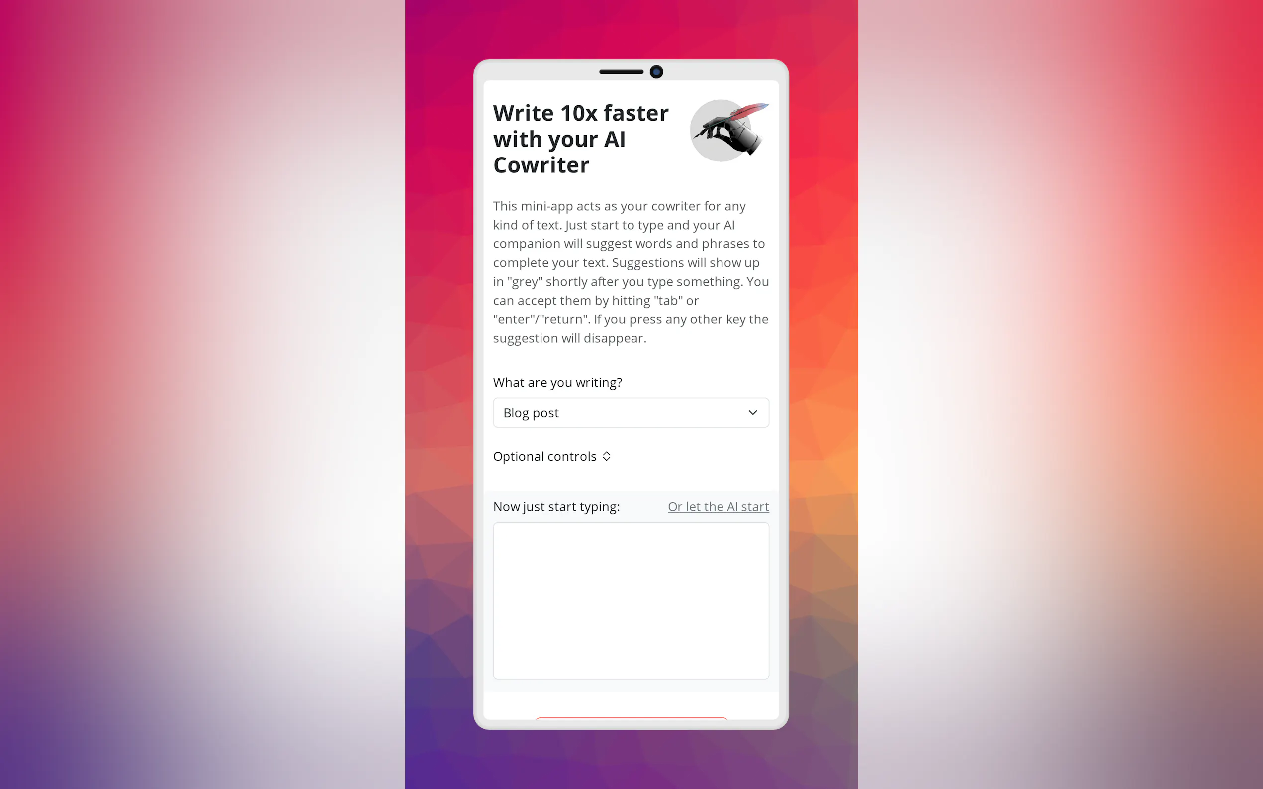 AI Cowriter gallery image
