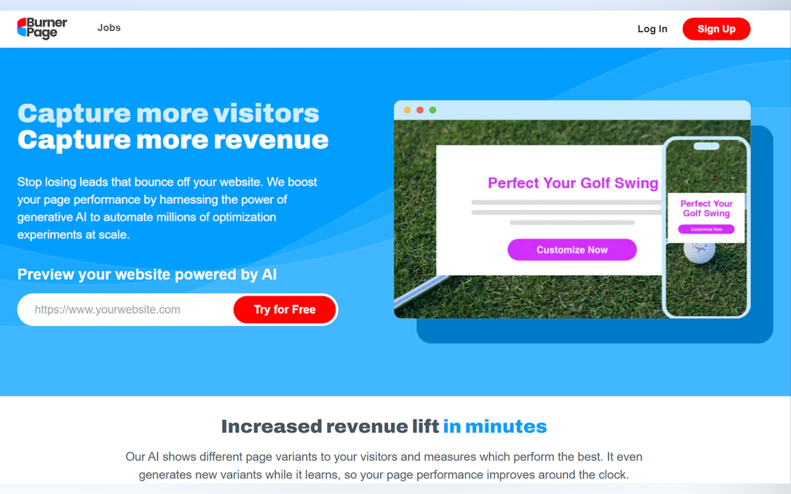 BurnerPage AI Optimization gallery image