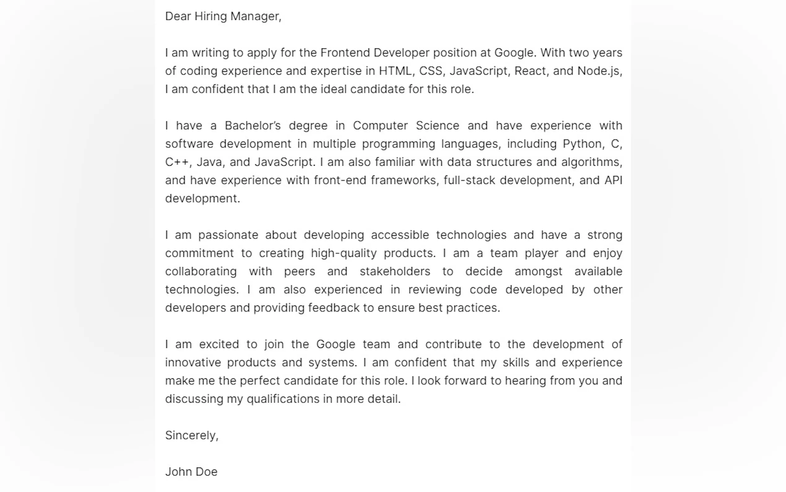 AI Cover Letter Generator gallery image