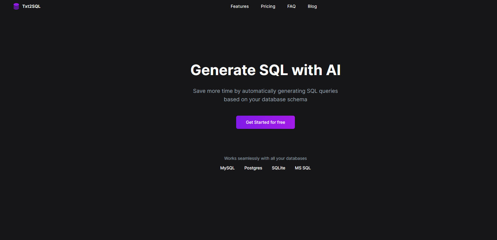 Txt2SQL gallery image