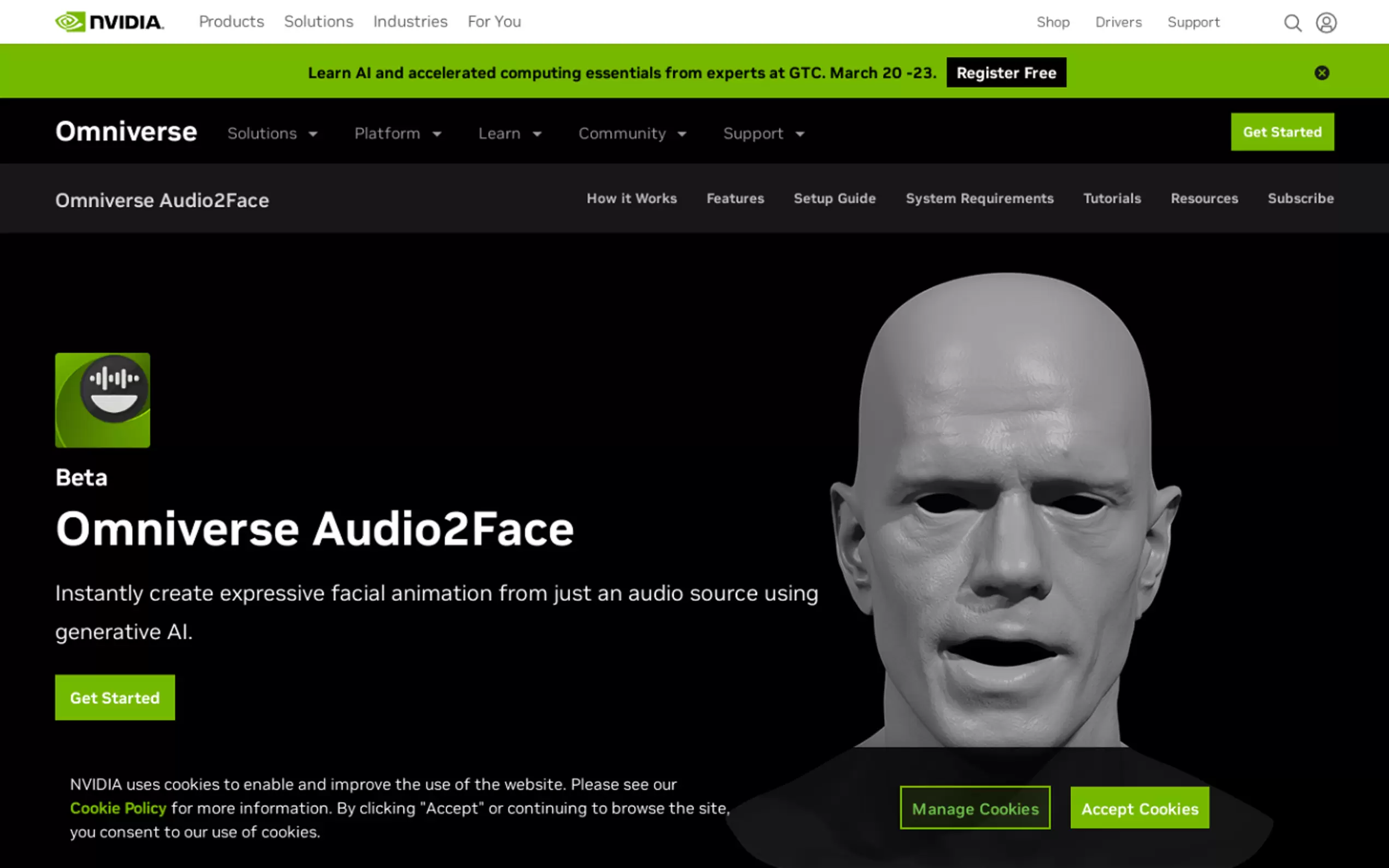 Omniverse Audio2Face gallery image