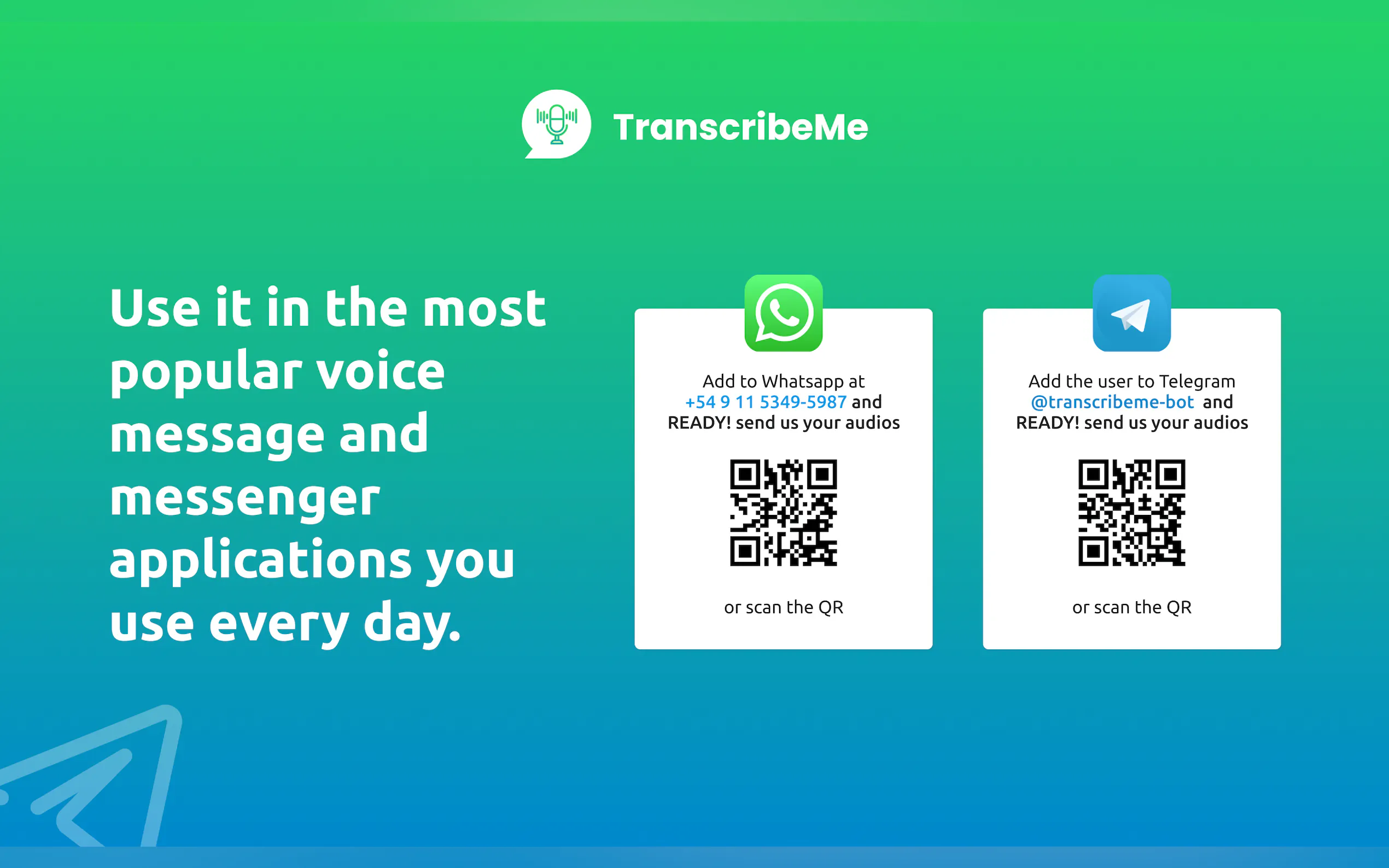 TranscribeMe gallery image