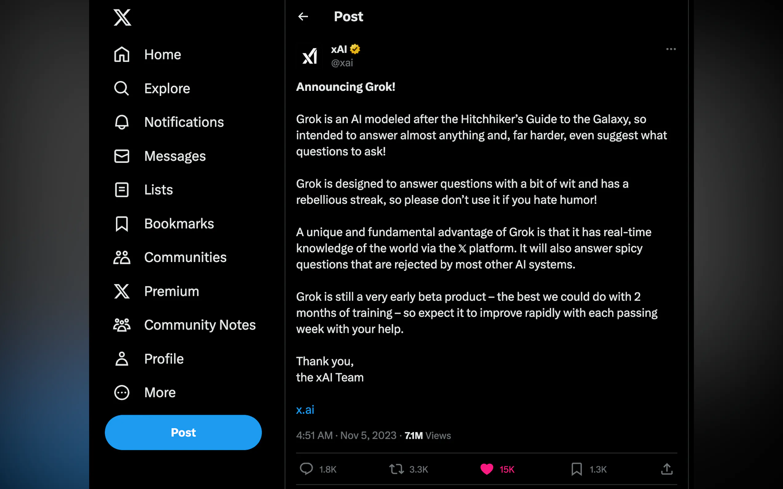 Grok AI assistant gallery image