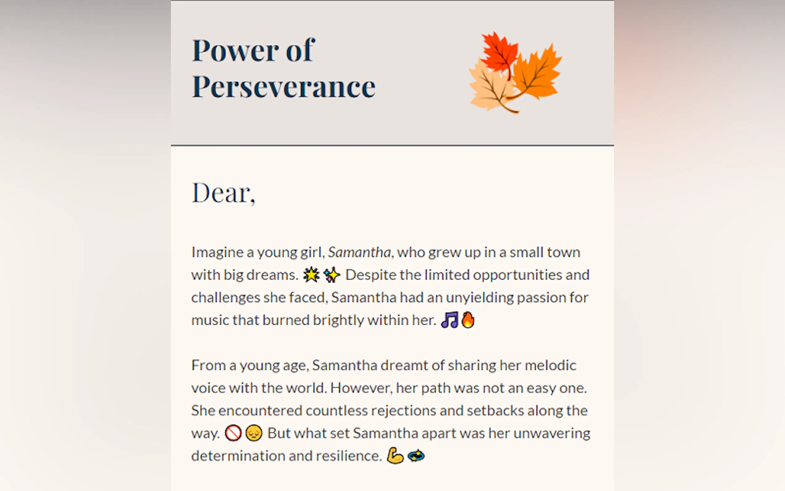 Prompt Letter gallery image