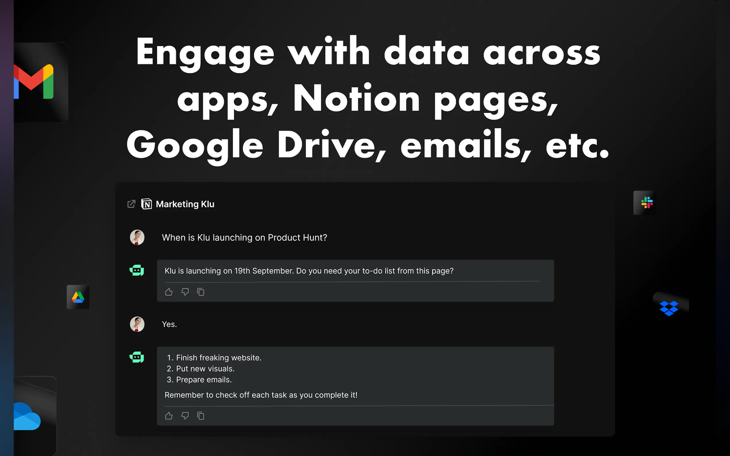 Klu - Internal search powered by AI gallery image