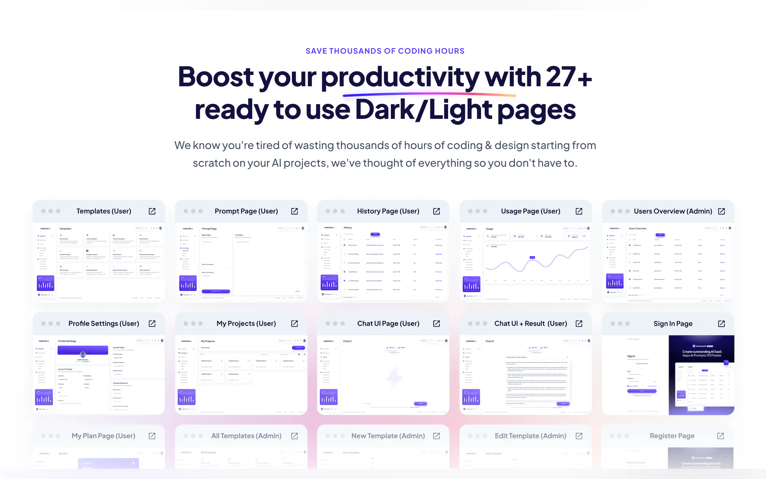 Horizon AI Template gallery image
