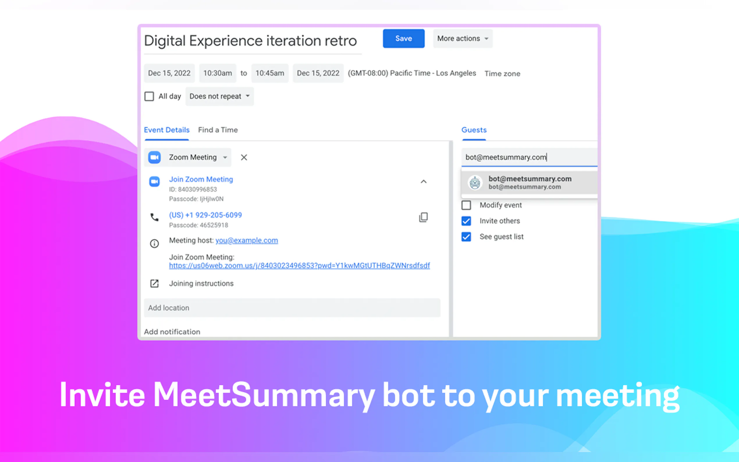 Meetsummary gallery image