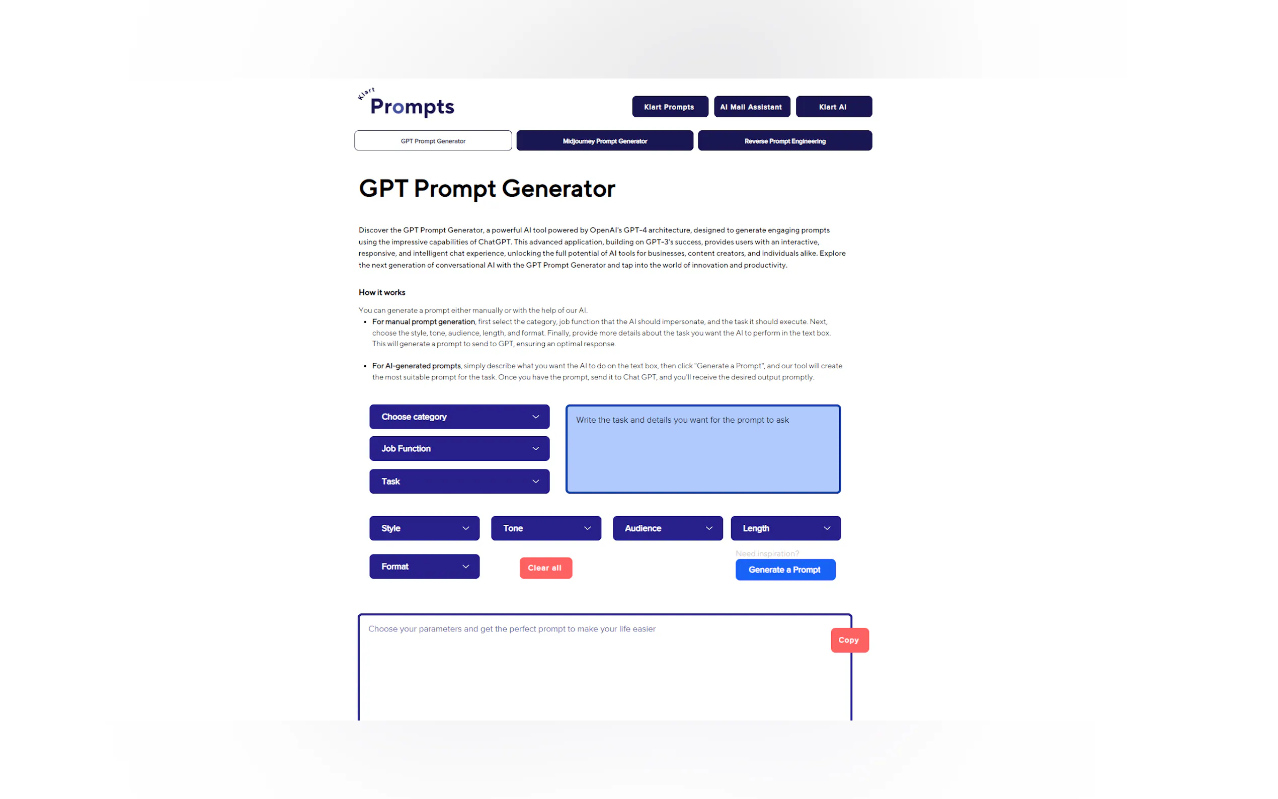Klart Prompts gallery image