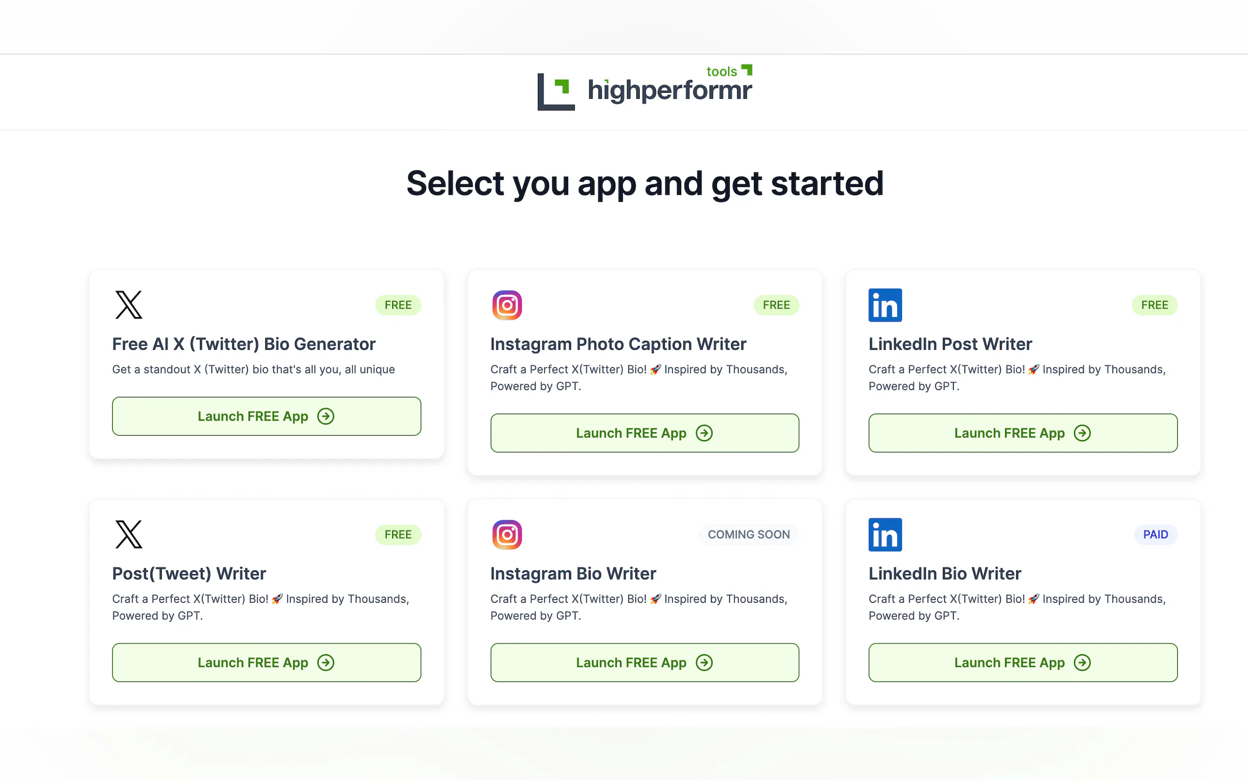 Highperformr AI Tools gallery image