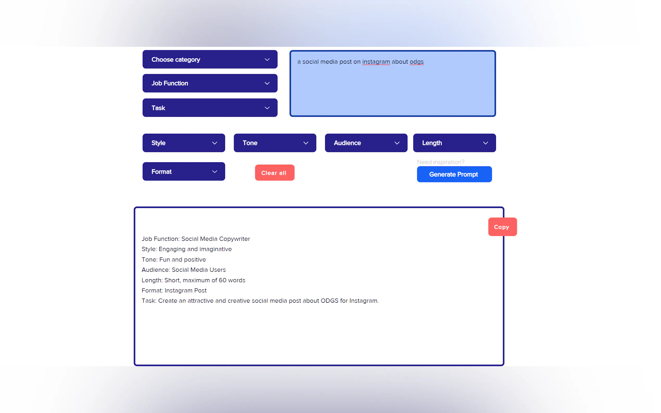 Klart Prompts gallery image