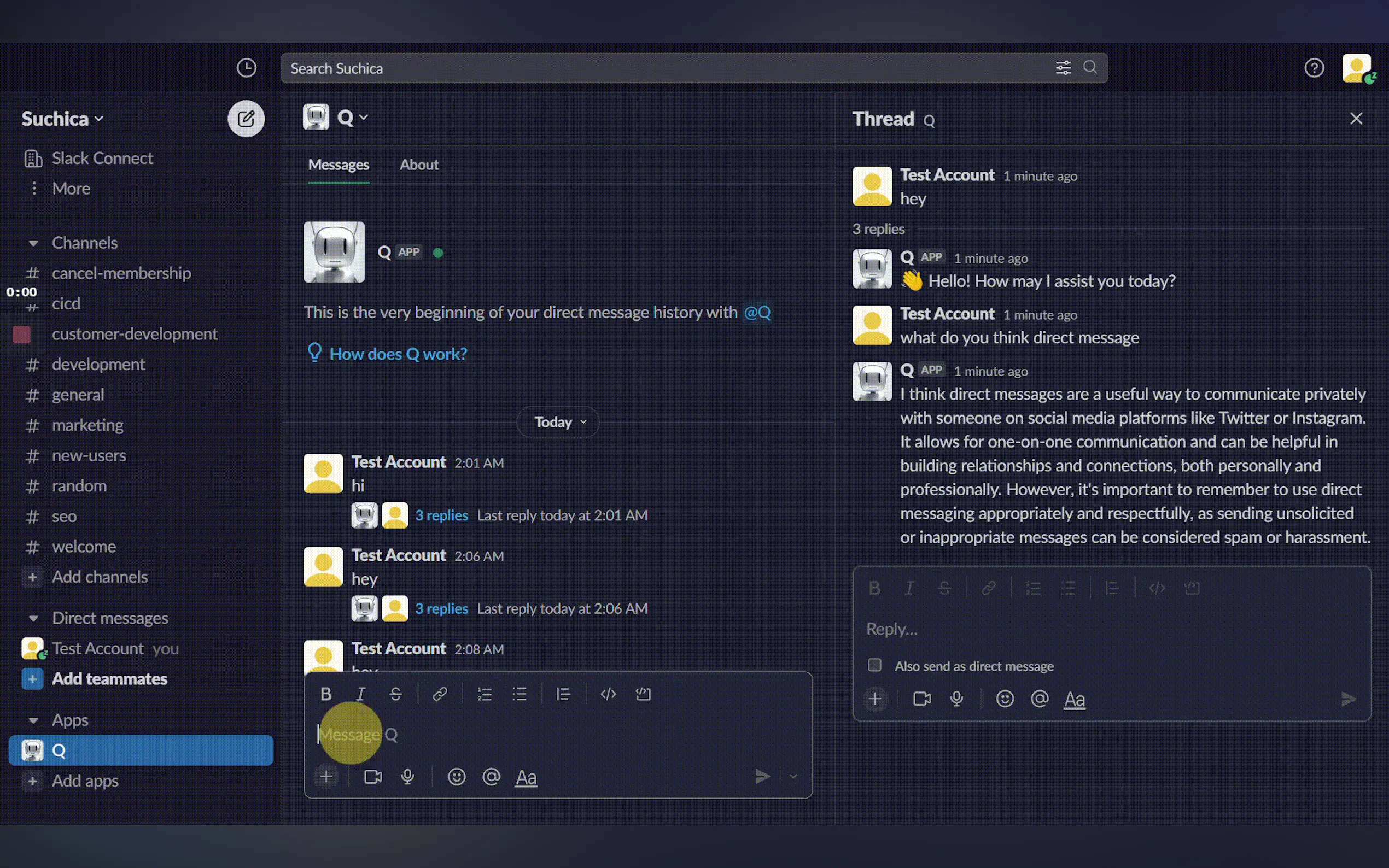 Q Slack Chatbot gallery image
