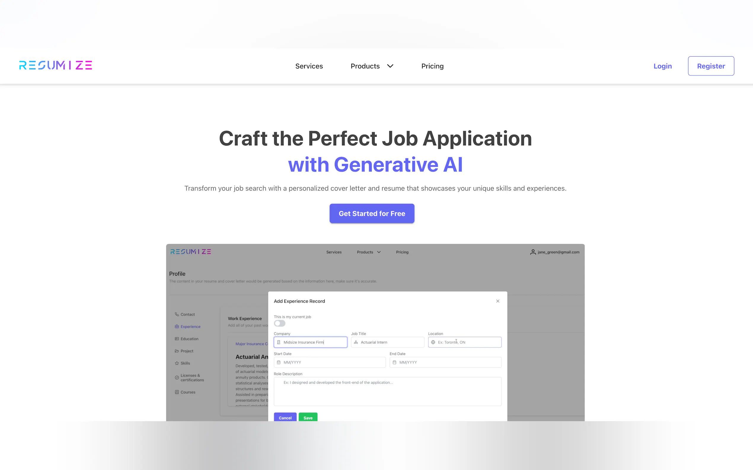 Resumize AI gallery image
