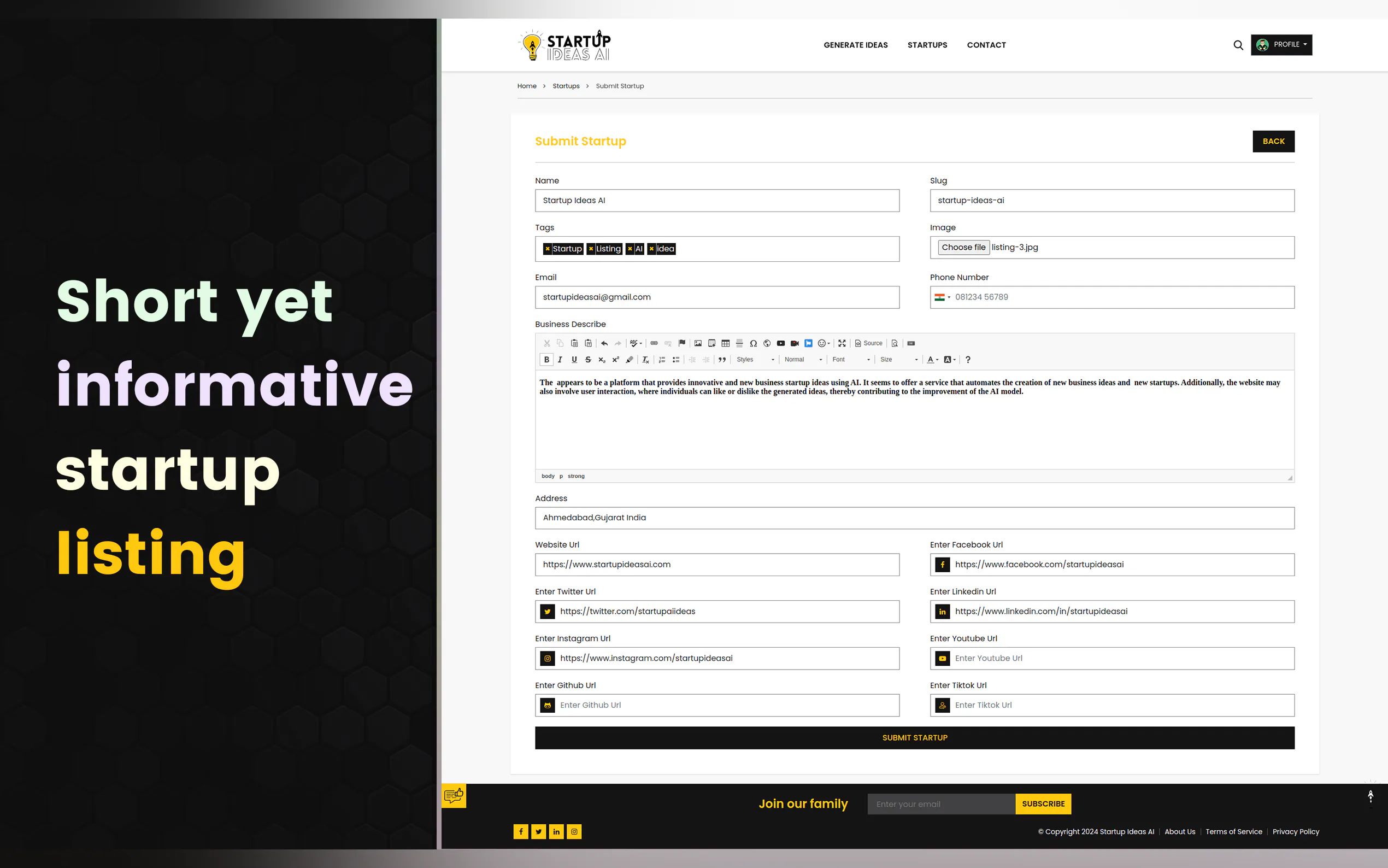 Startup Ideas AI gallery image