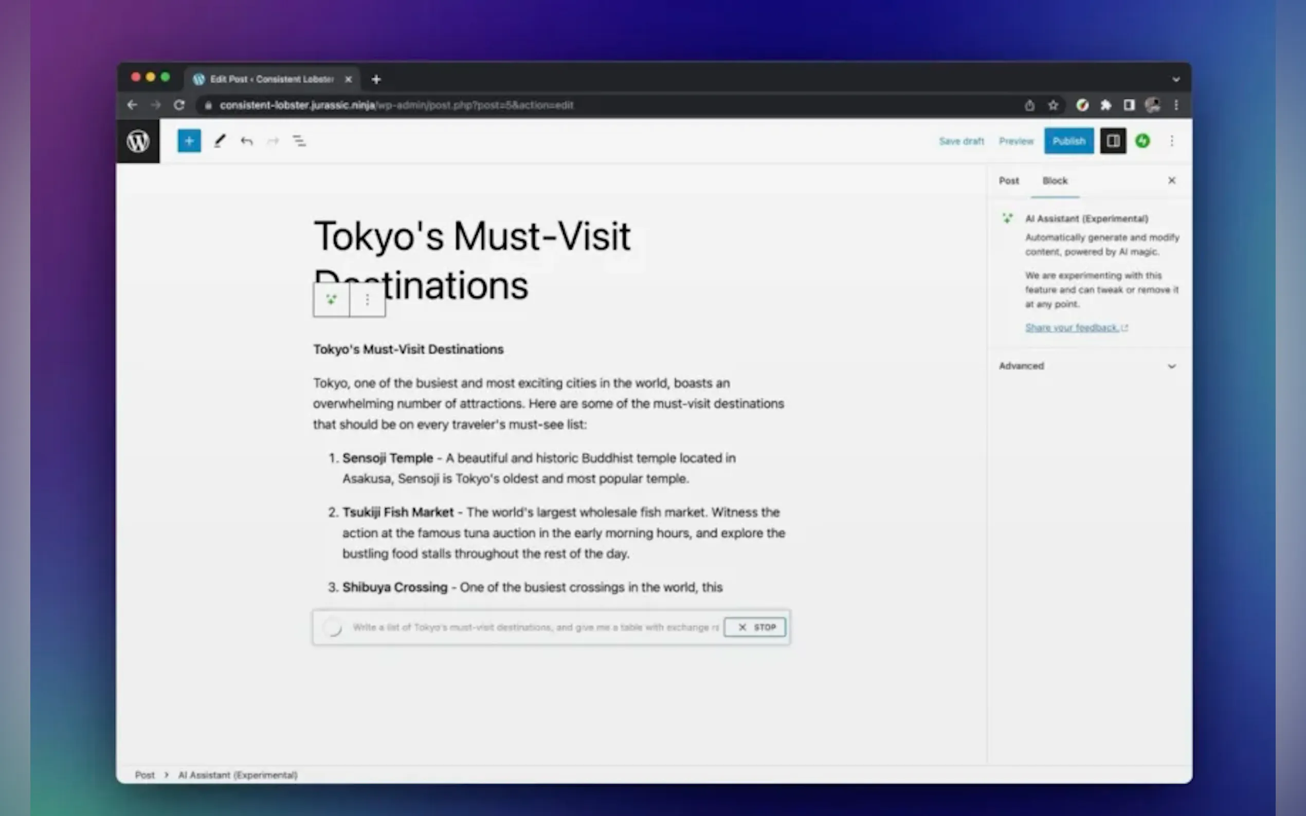 Jetpack AI Assistant gallery image