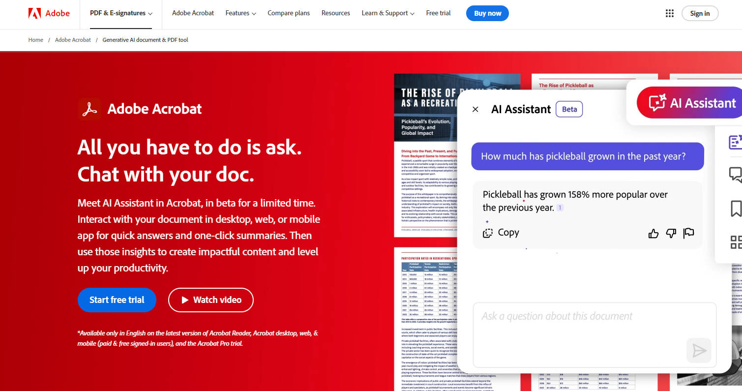 Adobe Acrobat AI Assistant gallery image