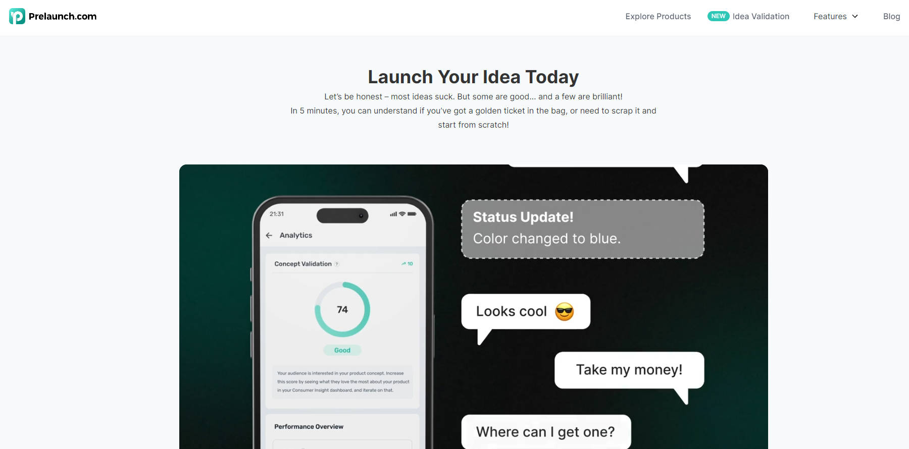 Prelaunch AI Idea Validator gallery image
