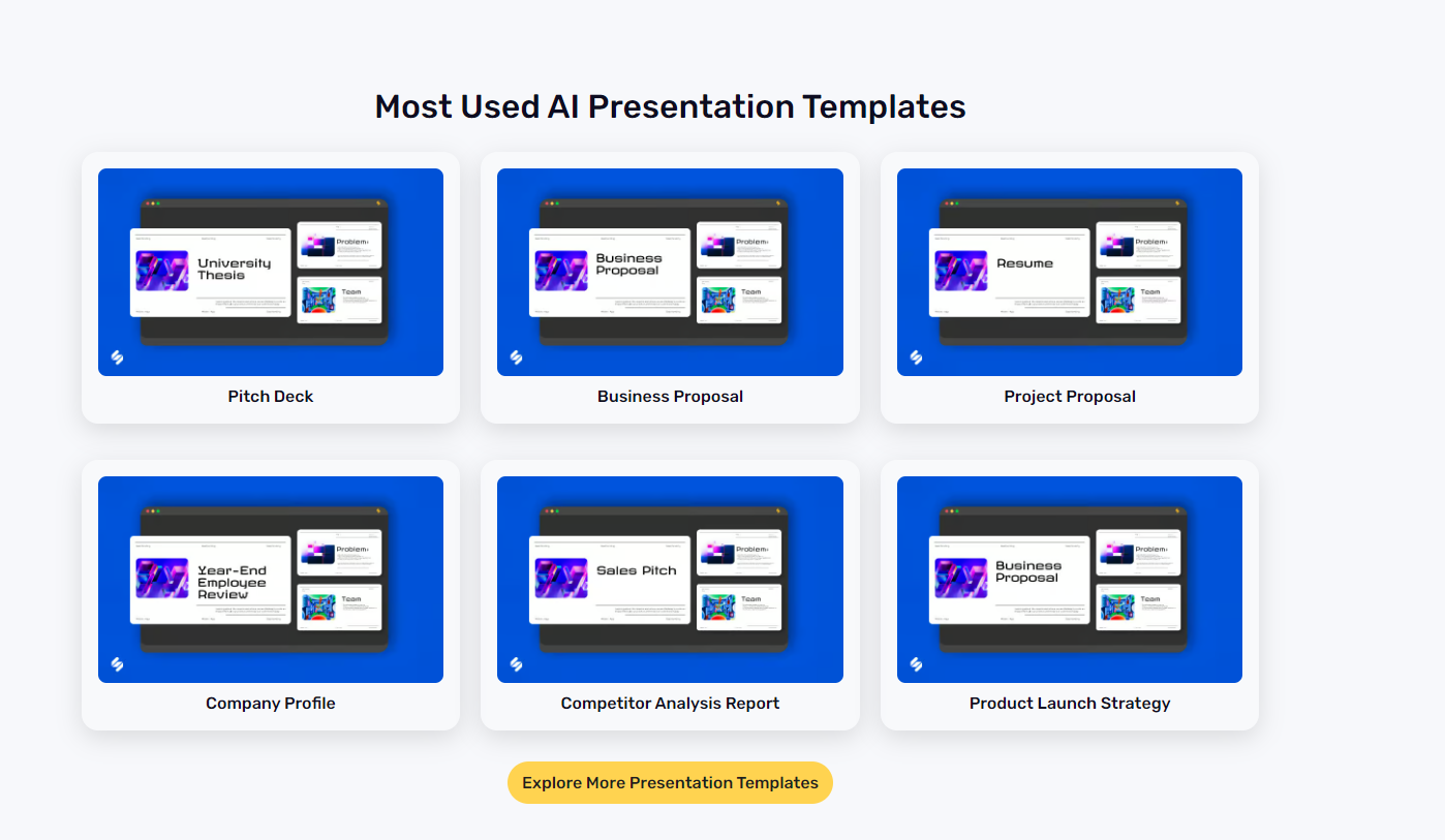 Simplifies's AI Presentation Maker gallery image