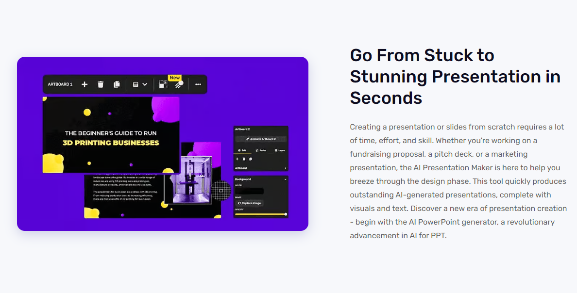Simplifies's AI Presentation Maker gallery image