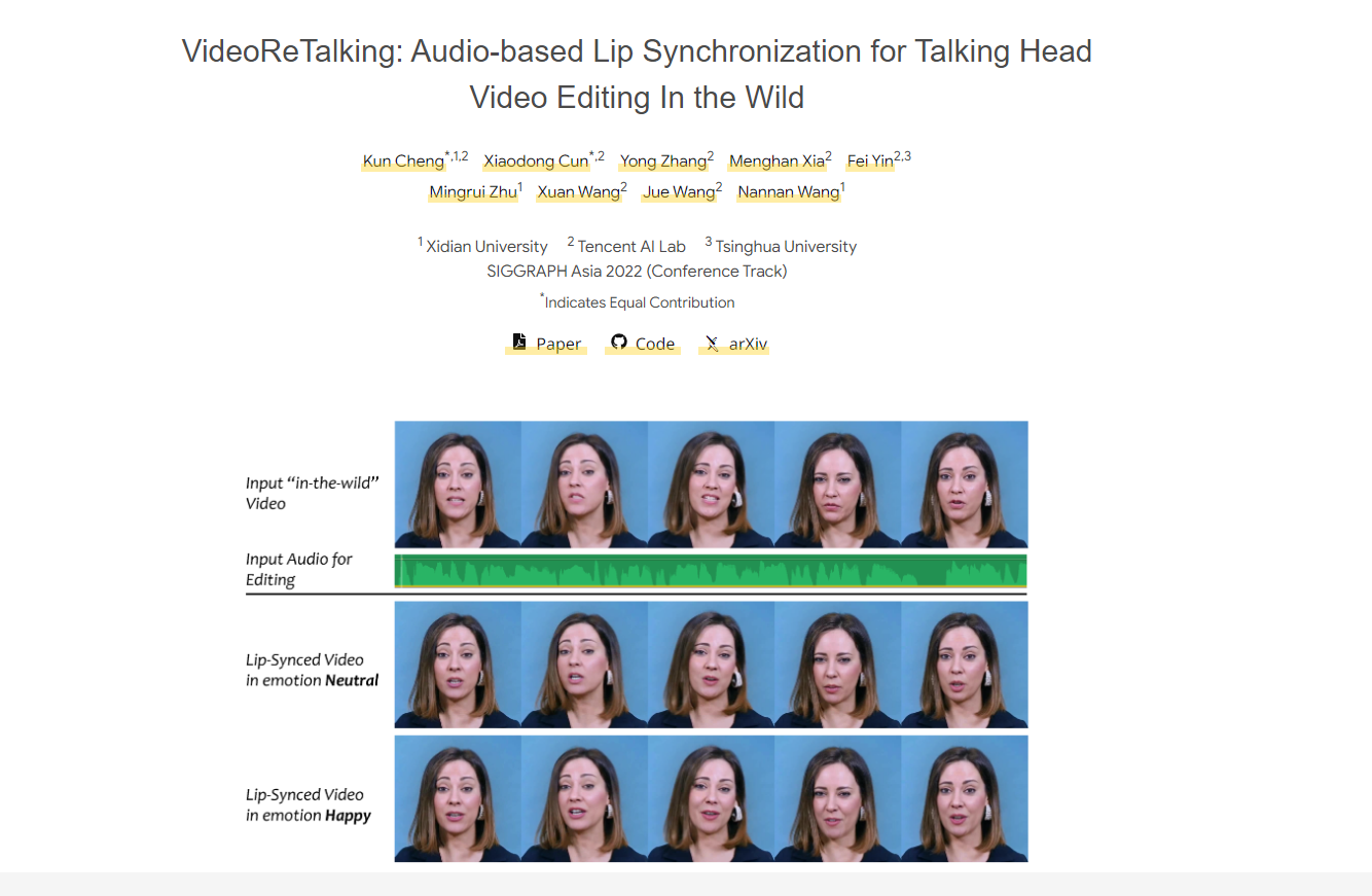 VideoRetalking gallery image