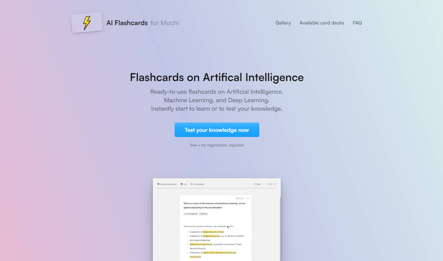 AI Flashcards gallery image