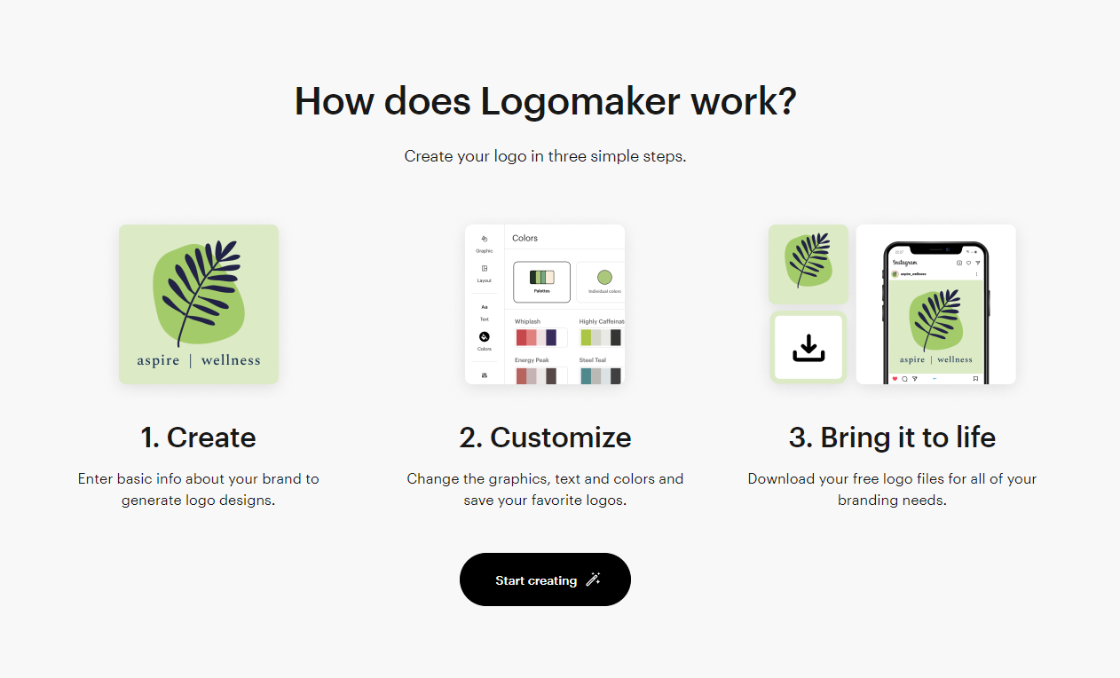 VistaPrint's Logomaker gallery image