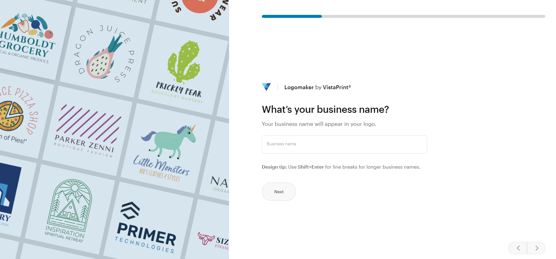 VistaPrint's Logomaker gallery image