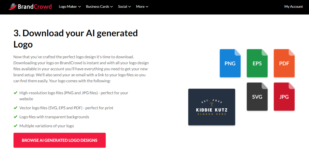 AI Logo Generator by brandcrowd gallery image
