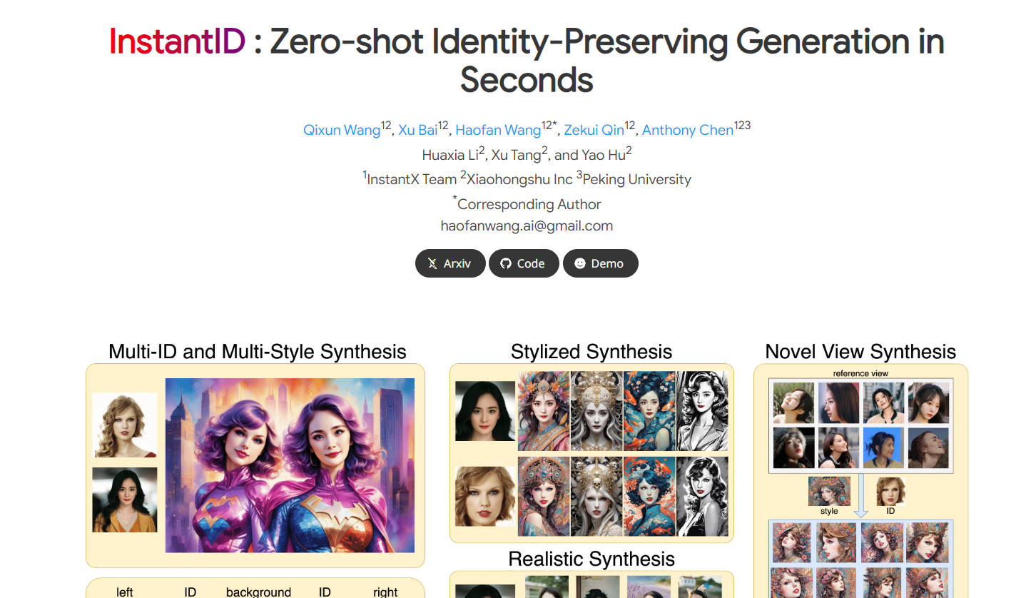 InstantID gallery image