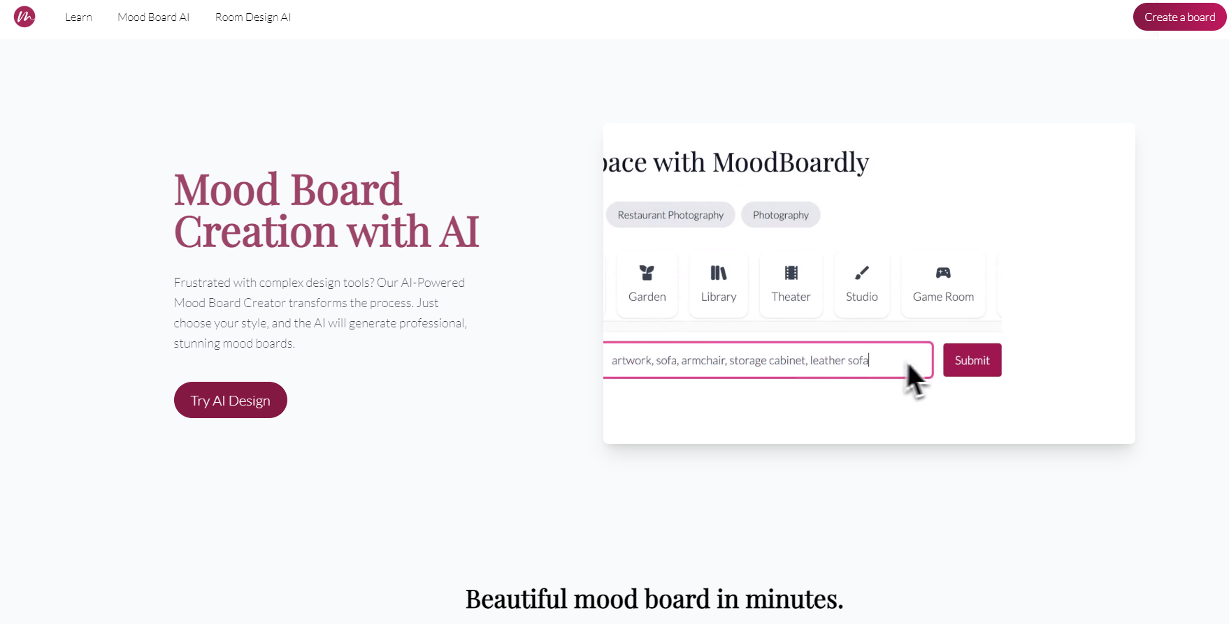 Mood Board AI gallery image