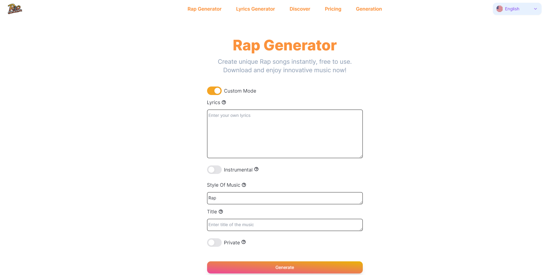 Rap Generator gallery image