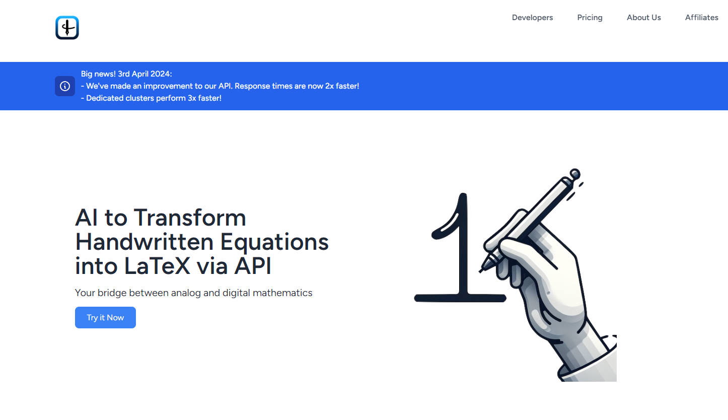Math Handwriting API gallery image