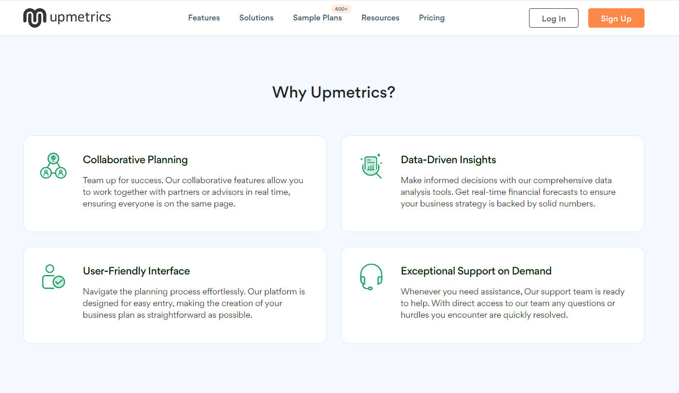 Upmetrics gallery image