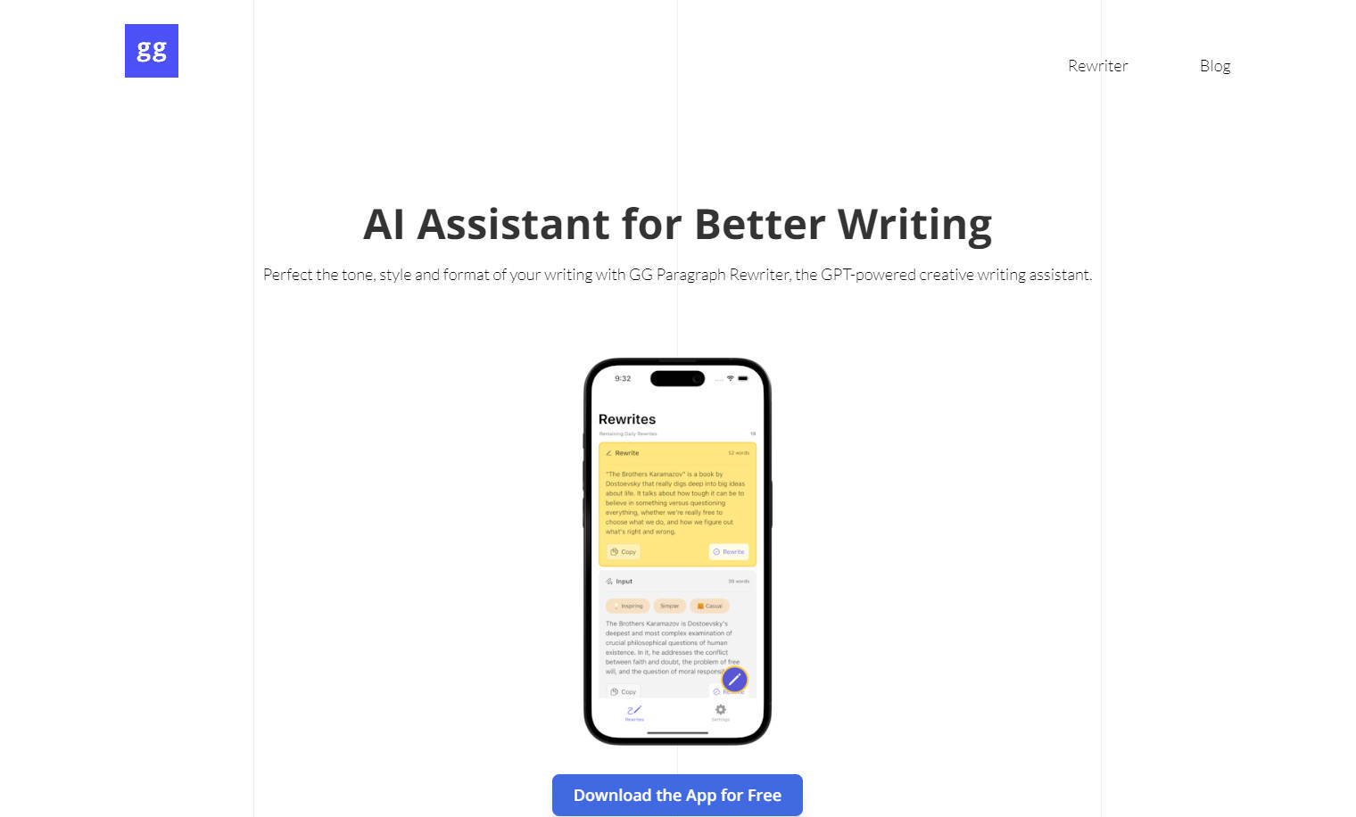 GG Paragraph Rewriter gallery image