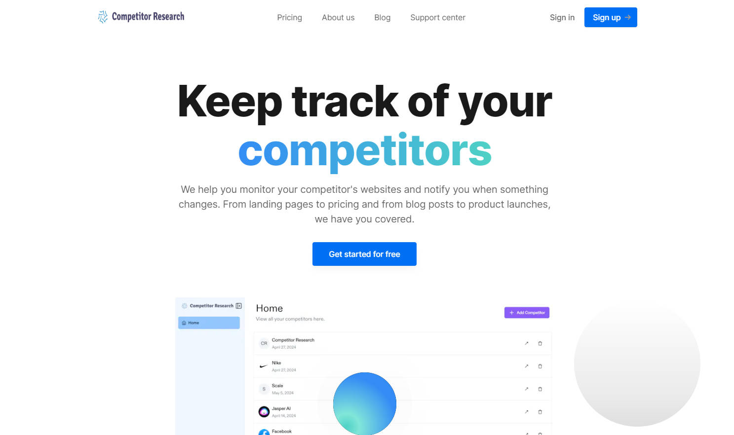 Competitor Research gallery image