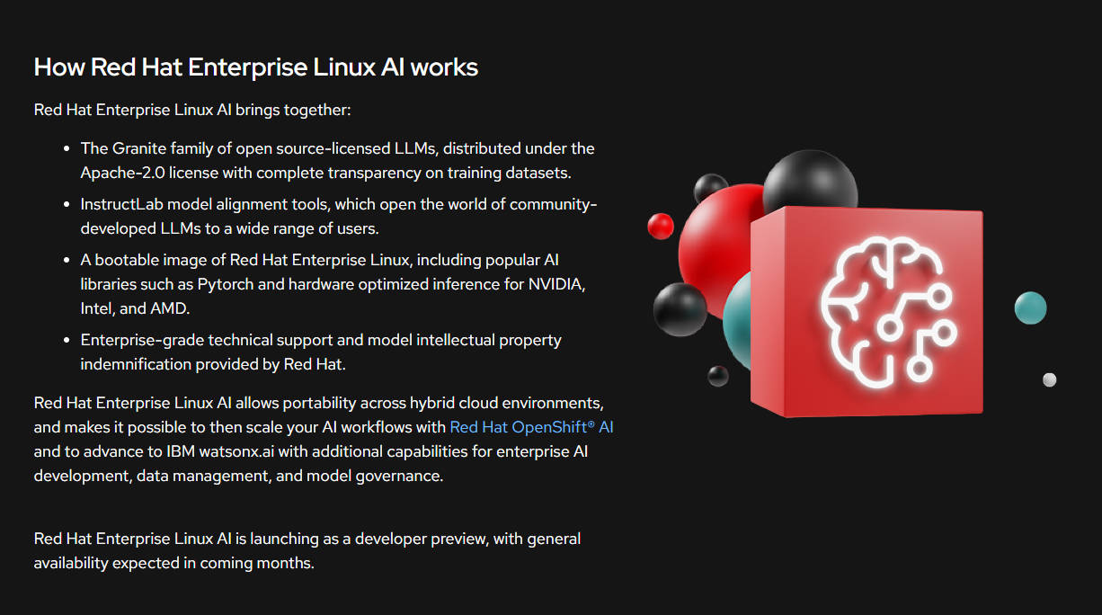 Red Hat Enterprise Linux AI gallery image