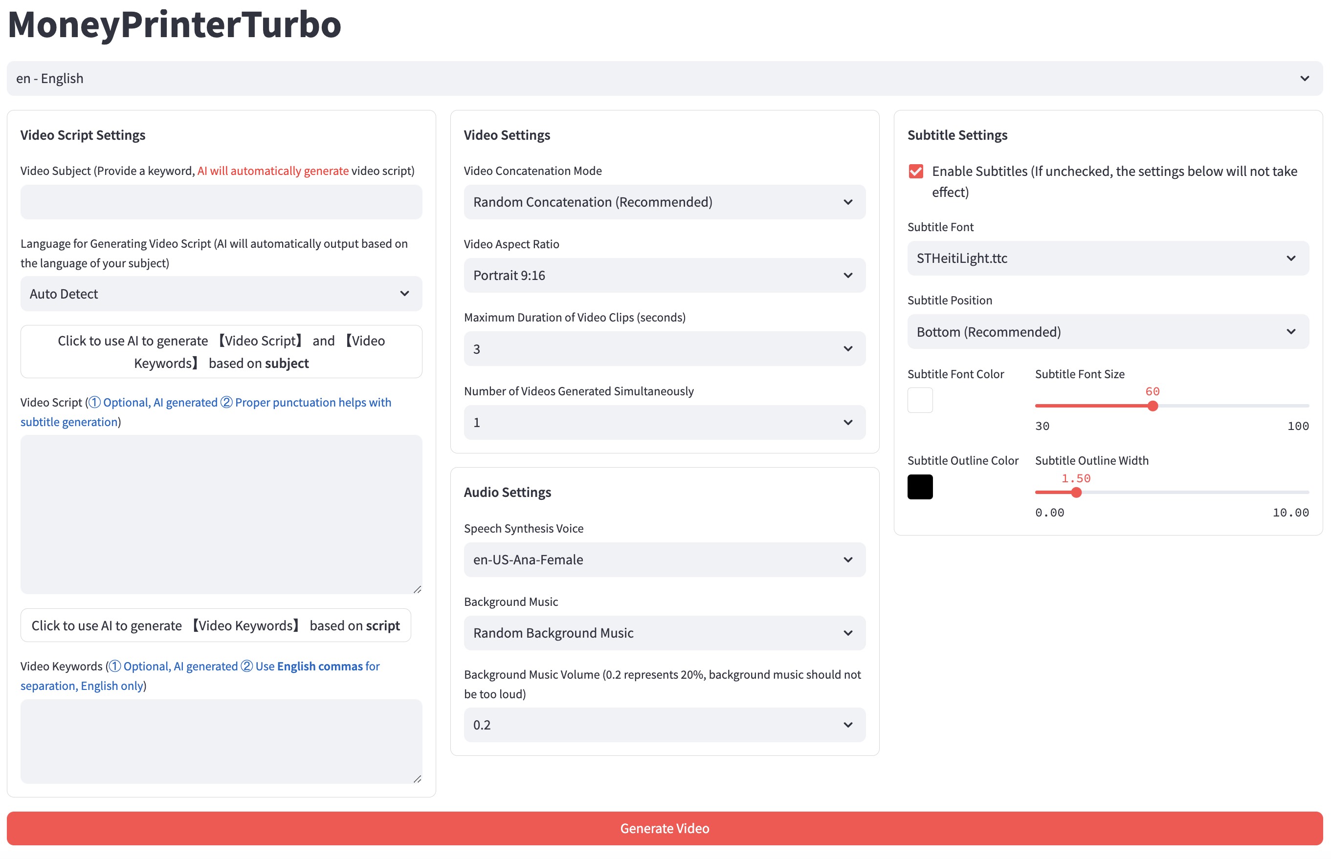 MoneyPrinterTurbo gallery image