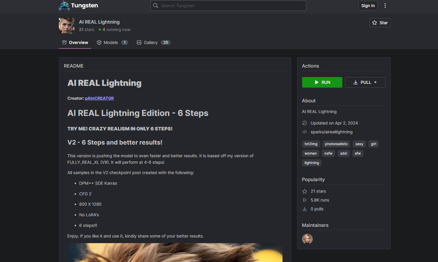 Tungsten.run gallery image