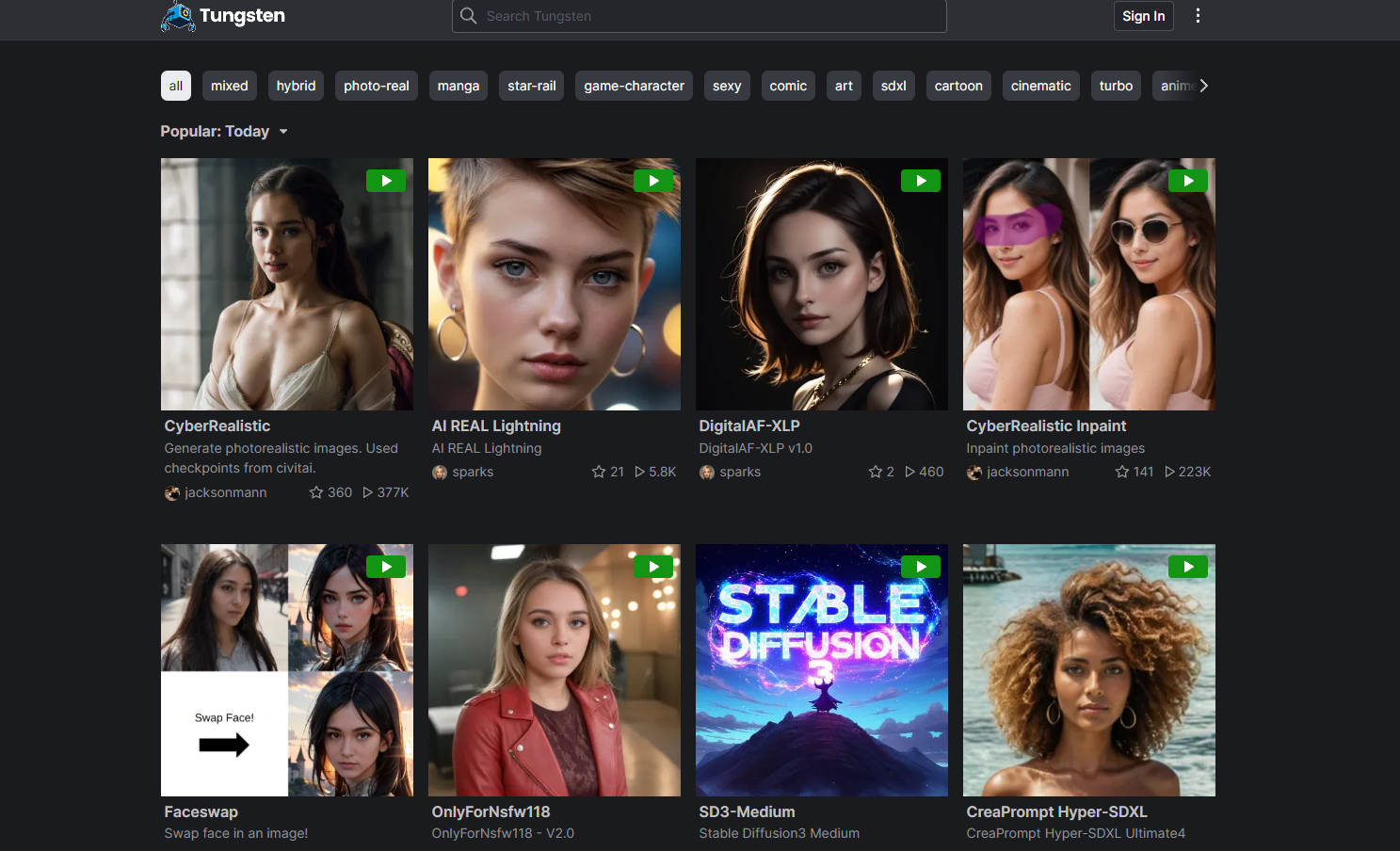 Tungsten.run gallery image