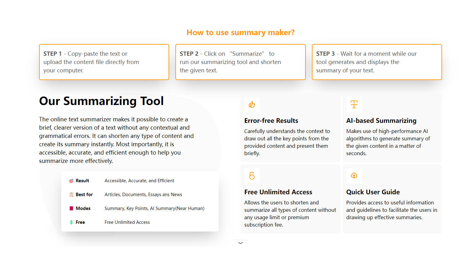 Summarizingtool.io gallery image