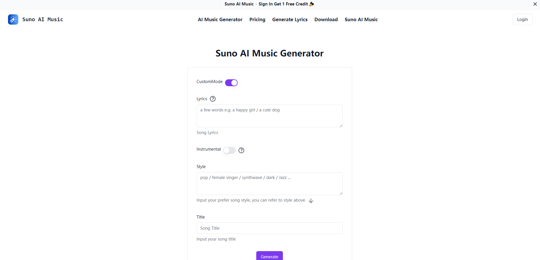 Suno AI Music gallery image