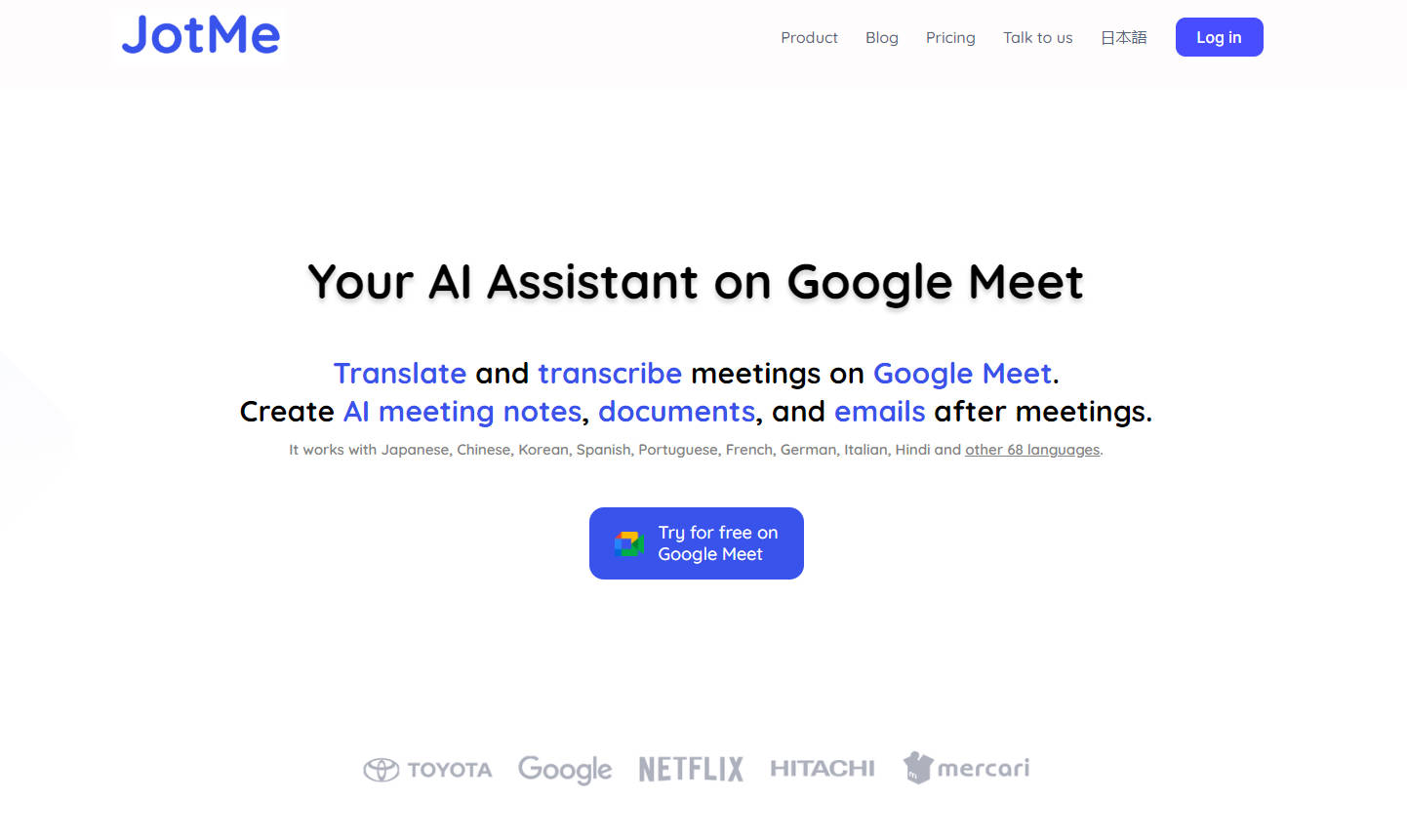 JotMe for Google Meet gallery image