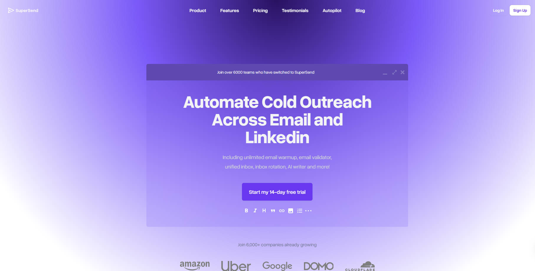 Super Send gallery image