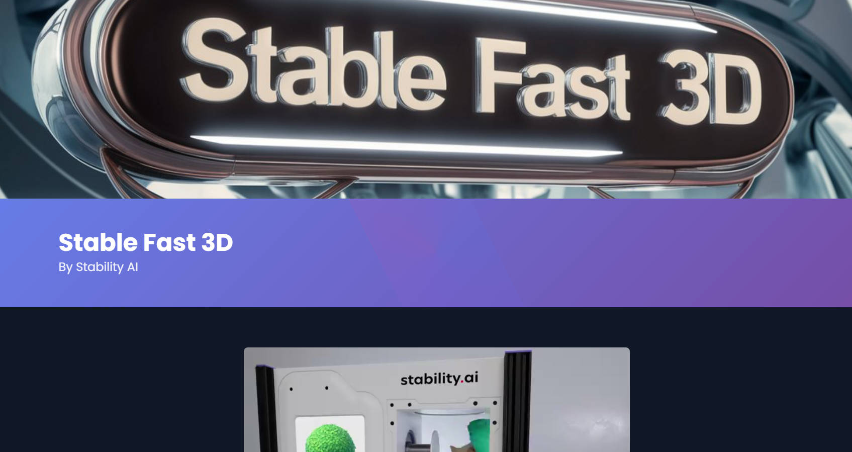 Stable Fast 3D gallery image