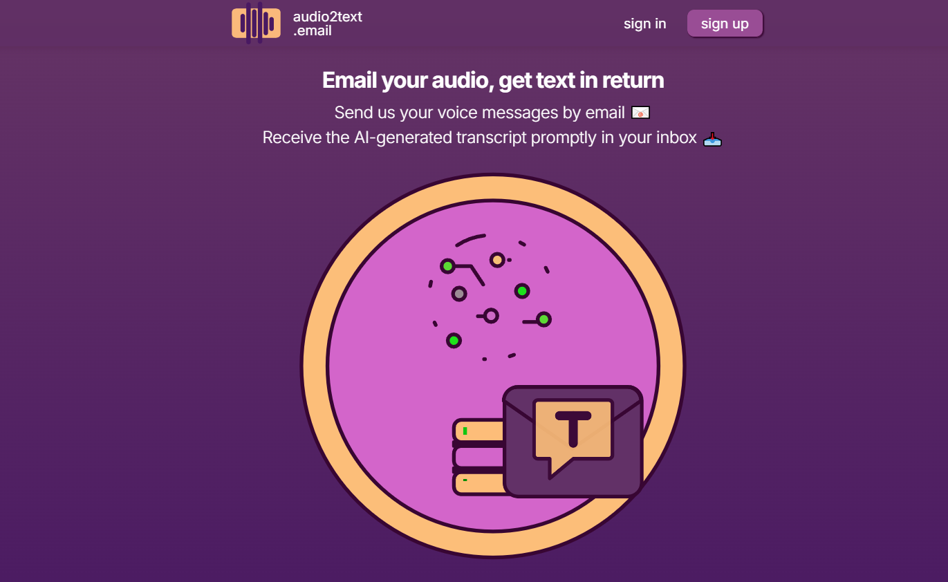 Audio2text.email gallery image
