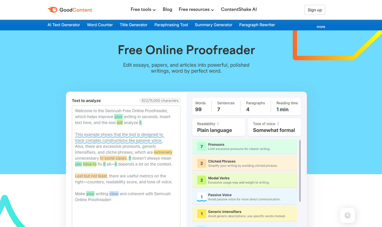 Semrush Proofreader gallery image