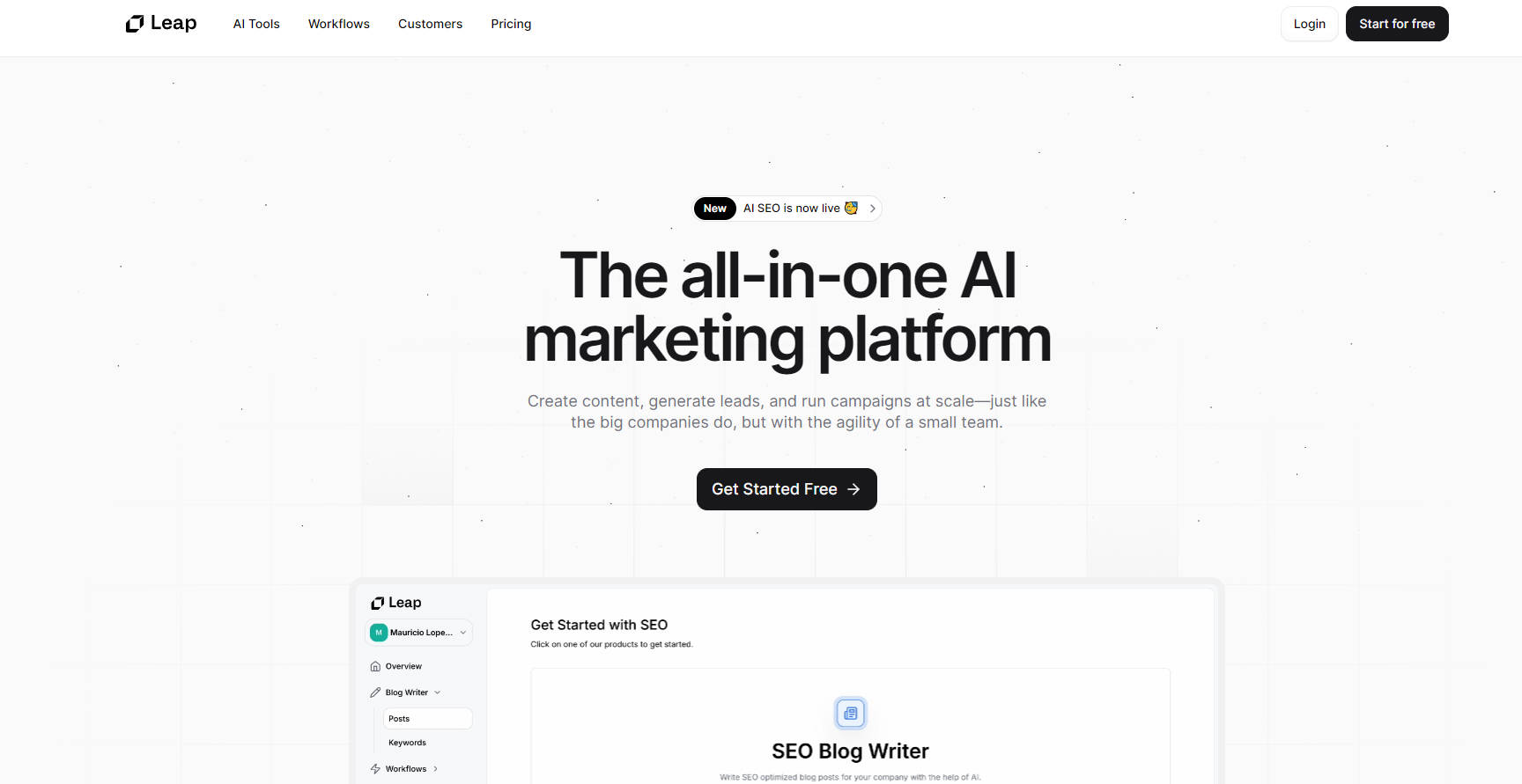 AI SEO by Leap AI gallery image
