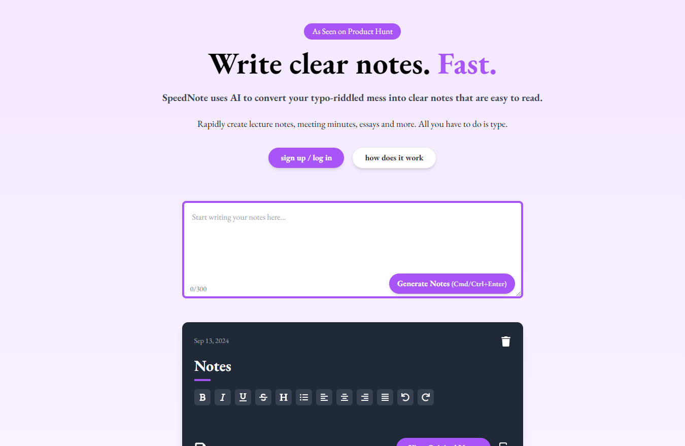 SpeedNote AI gallery image