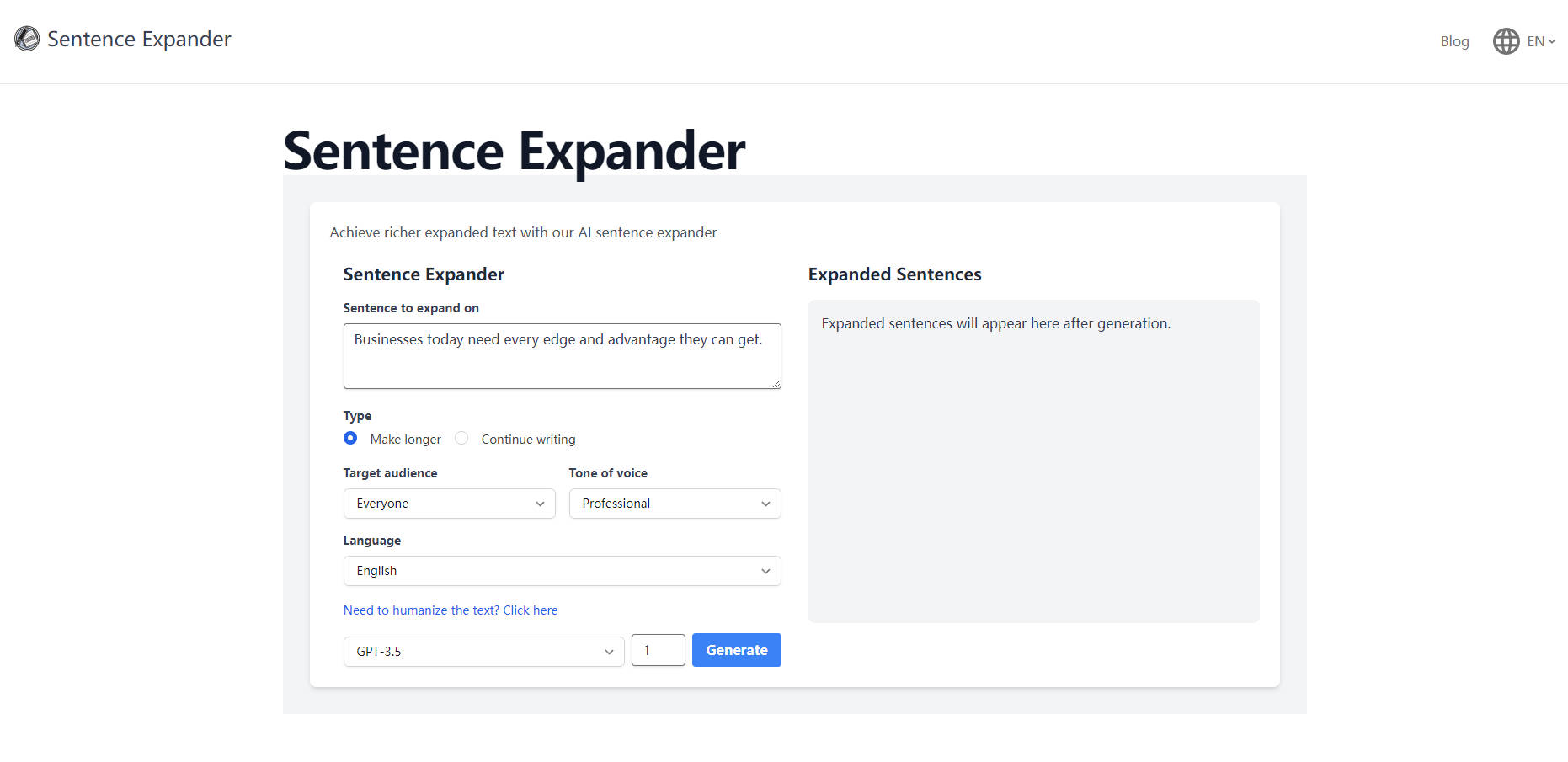 Sentence Expander gallery image
