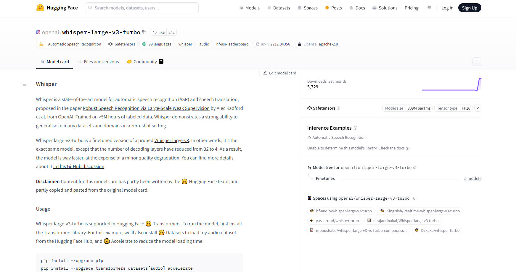 Whisper large-v3-turbo gallery image