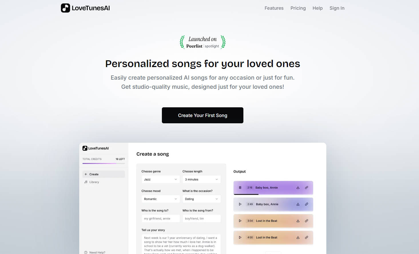 LoveTunesAI gallery image